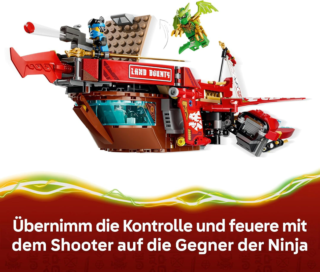 LEGO NINJAGO Wüstensegler - 3-in-1 Ninja-Spielset, umwandelbar in fliegendes Boot, Auto & Motorrad -