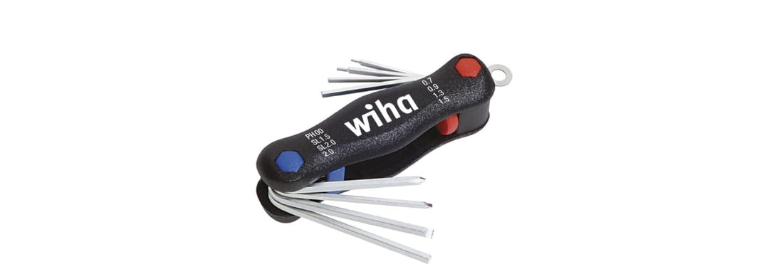 Wiha Multitool Mini PocketStar® Sechskant 8-tlg. in Blister (27936), per Tastendruck, schneller Zugr