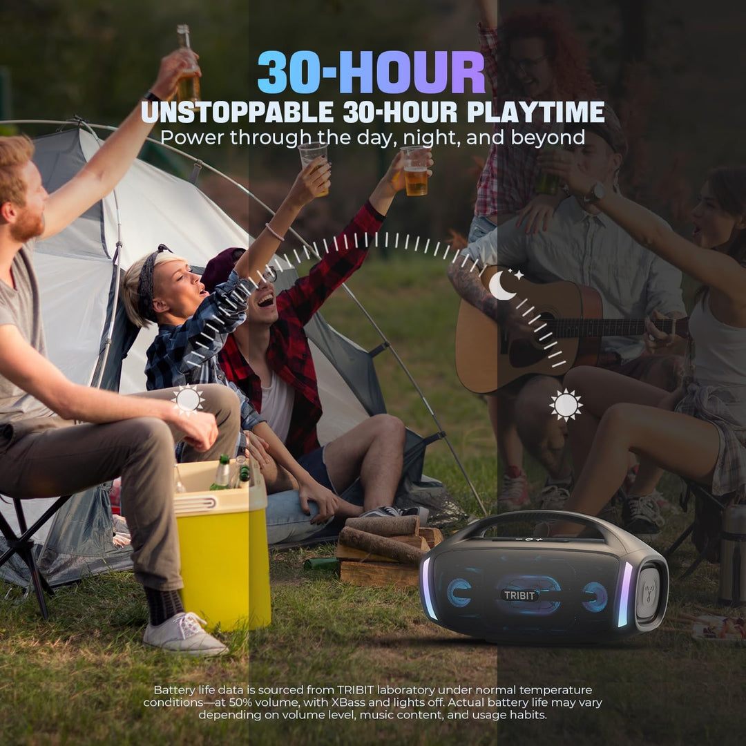 TRIBIT StormBox Blast 2 Bluetooth Lautsprecher Gross, 200W Outdoor Lautsprecher - Subwoofer, XBass,