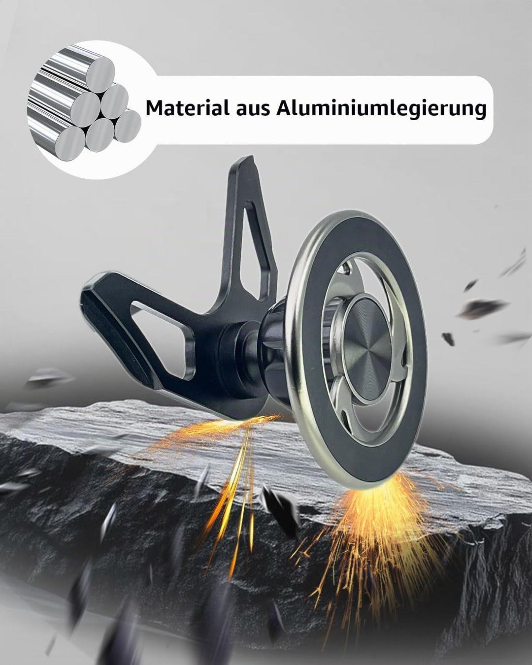 Handyhalterung Auto Lüftung Magnetisch für Audi A1(2011-2019), Aluminiumlegierung Handy Halterung, 3