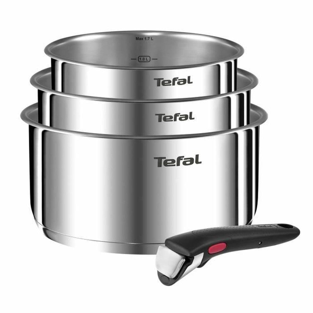 TEFAL INGENIO EMOTION Set mit 3 Kochtöpfen 16/18/20 cm + 1 Griff Edelstahl Alle Herdarten einschlies
