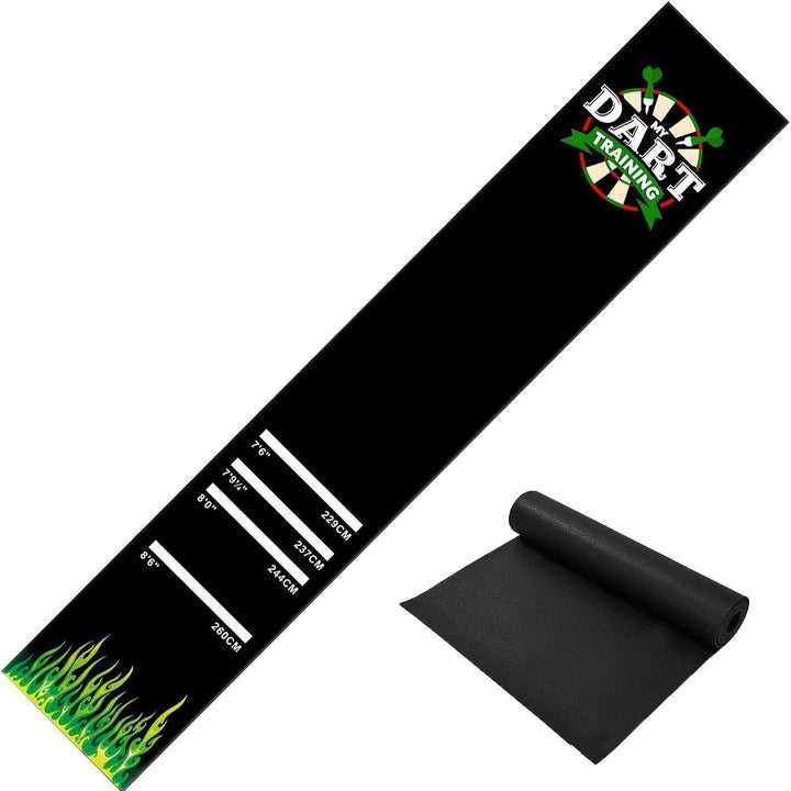 Generisch Dartscheiben Matte | 300x34cm Dartmatte für Boden | rutschfeste Gummis Dartteppich mit Abw