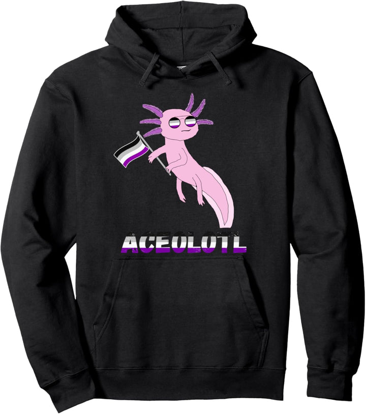 Ace Axolotl Amphibian Asexual Pride Flagge LGBT Community Pullover Hoodie