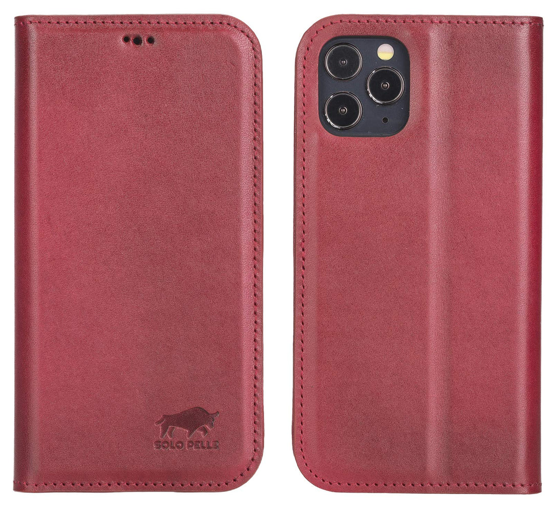 Solo Pelle aufklappbare Lederhülle kompatibel für iPhone 12 Pro Max in 6.7 Zoll inkl. 1 Kartenfach f