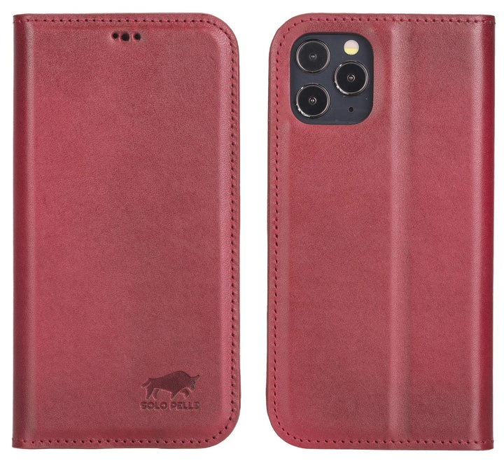 Solo Pelle aufklappbare Lederhülle kompatibel für iPhone 12 Pro Max in 6.7 Zoll inkl. 1 Kartenfach f