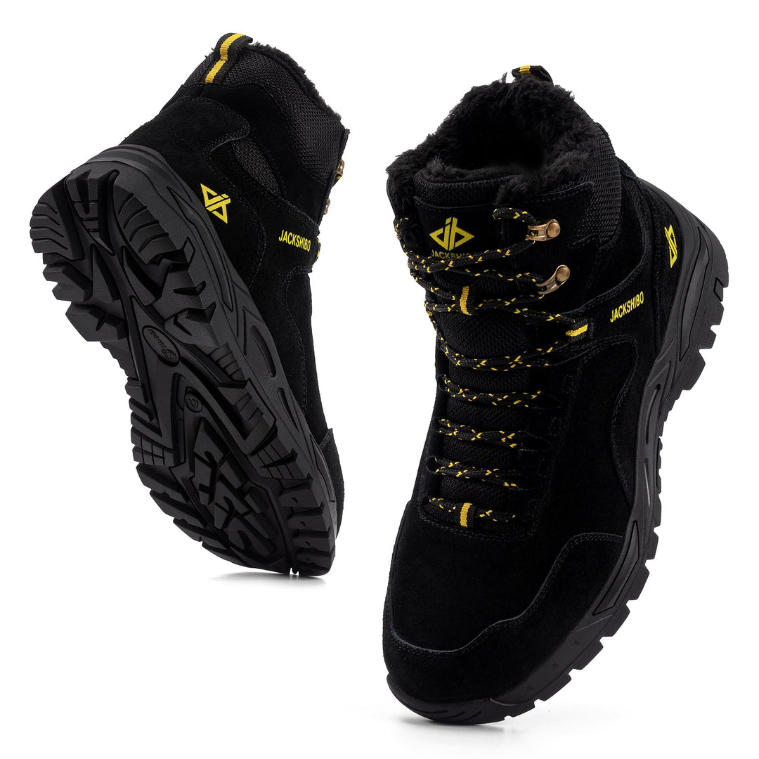 JACKSHIBO Winterschuhe Herren Winterstiefel Damen Warme Gefüttert Stiefel Wasserdicht Rutschfest Sch