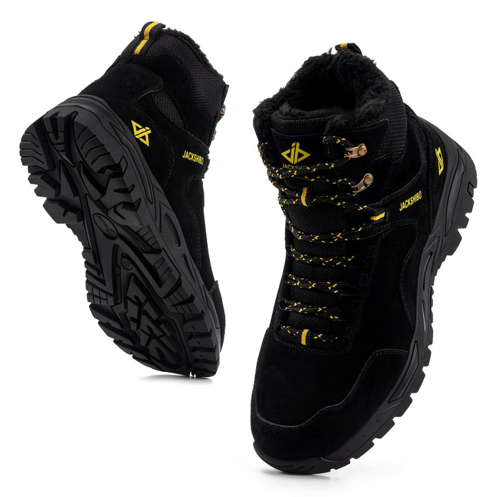 JACKSHIBO Winterschuhe Herren Winterstiefel Damen Warme Gefüttert Stiefel Wasserdicht Rutschfest Sch