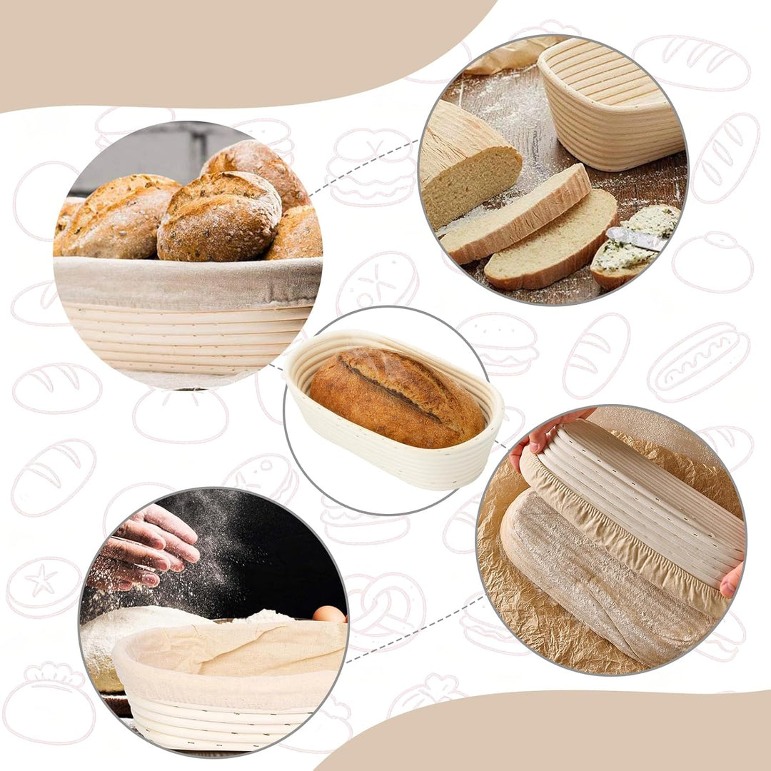 Gärkörbchen Oval, Gärkorb für Reben, Handgefertigter Rattan Fermentationskorb, Brot Gärkorb Handgefe