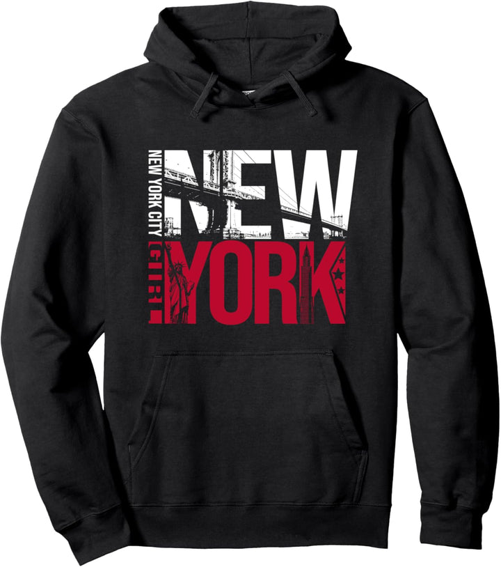 New York City Girl Freiheitsstatue NYC USA Souvenir Motif Pullover Hoodie