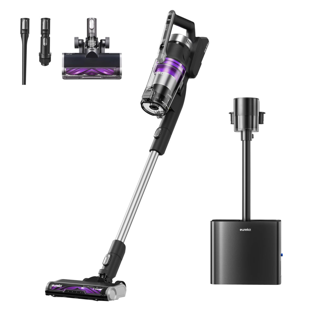 Eureka Stylus Elite Akku Staubsauger mit Absaugstation, 24000 Pa, Automatische Staubentleerung, 3L S
