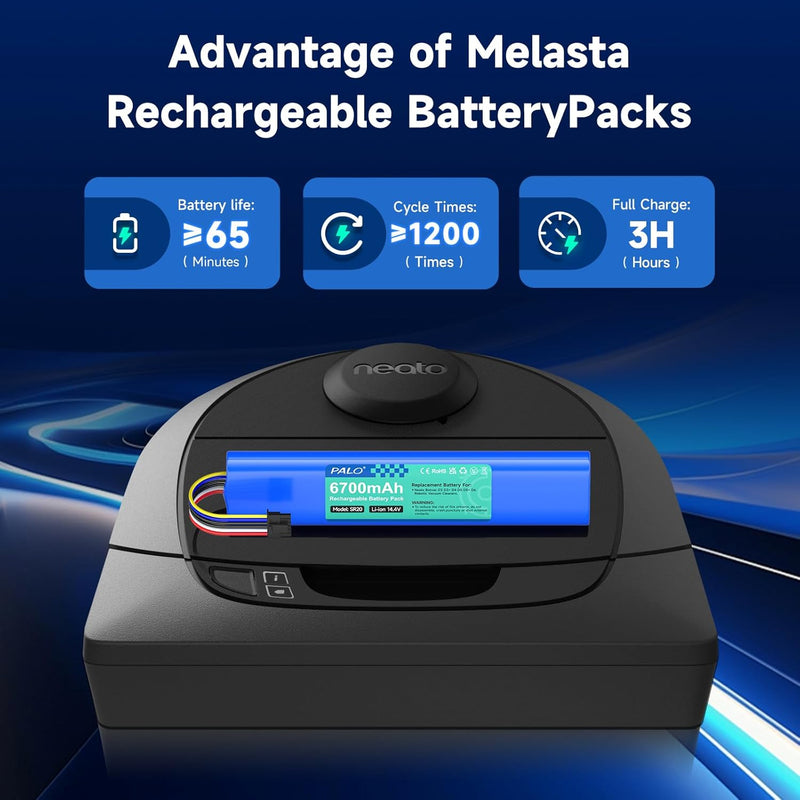 Palogreen 6700mAh Ersatzakku für Neato Botvac Connected D3 D5 D7 D3+ D5+ D6 D301 D303 D502 D701 D702