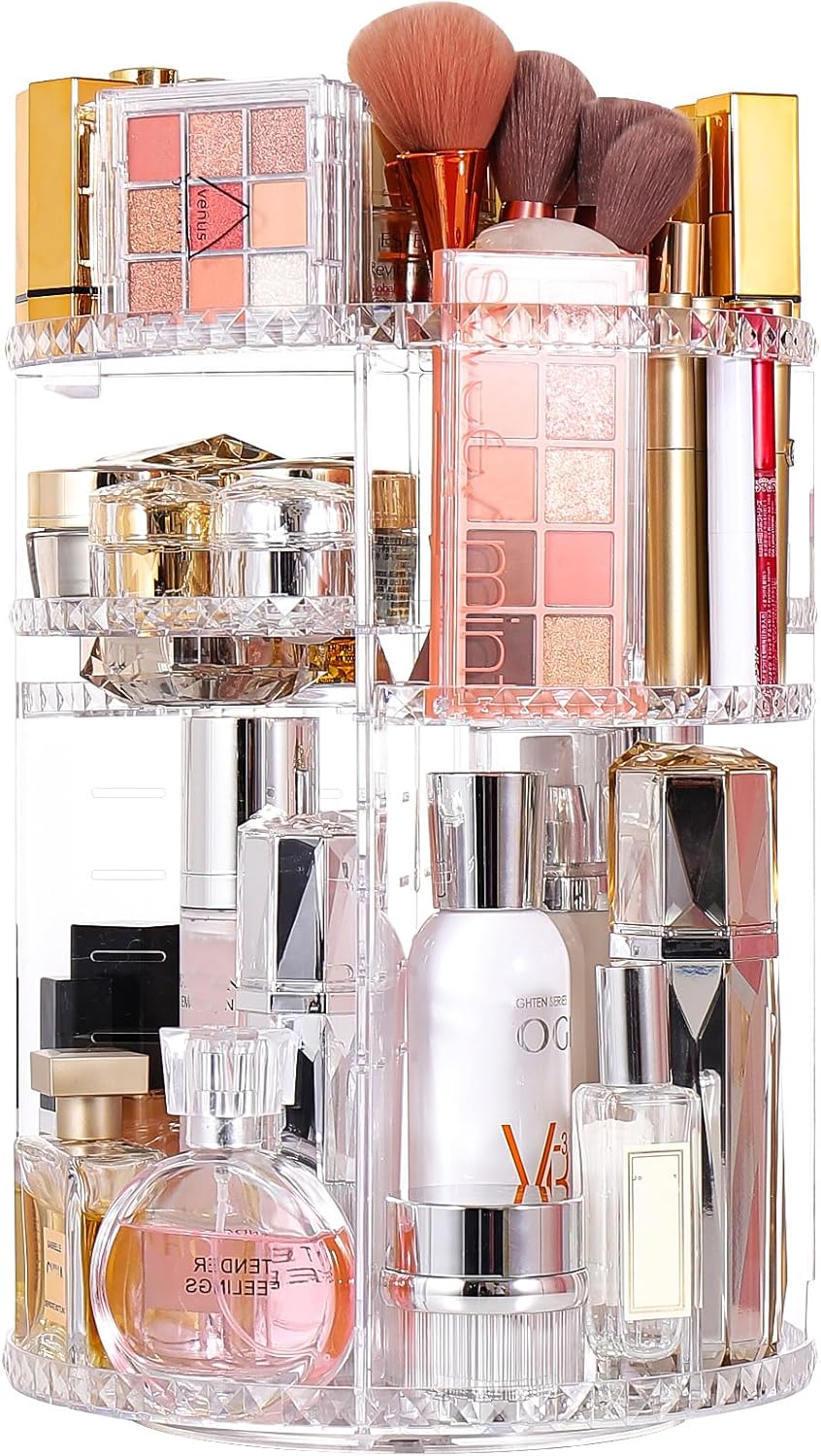 360 Rotierender Make Up Organizer und Lippenstift-Organizer, 16 Löcher, Lippenstifthalter, Verstellb