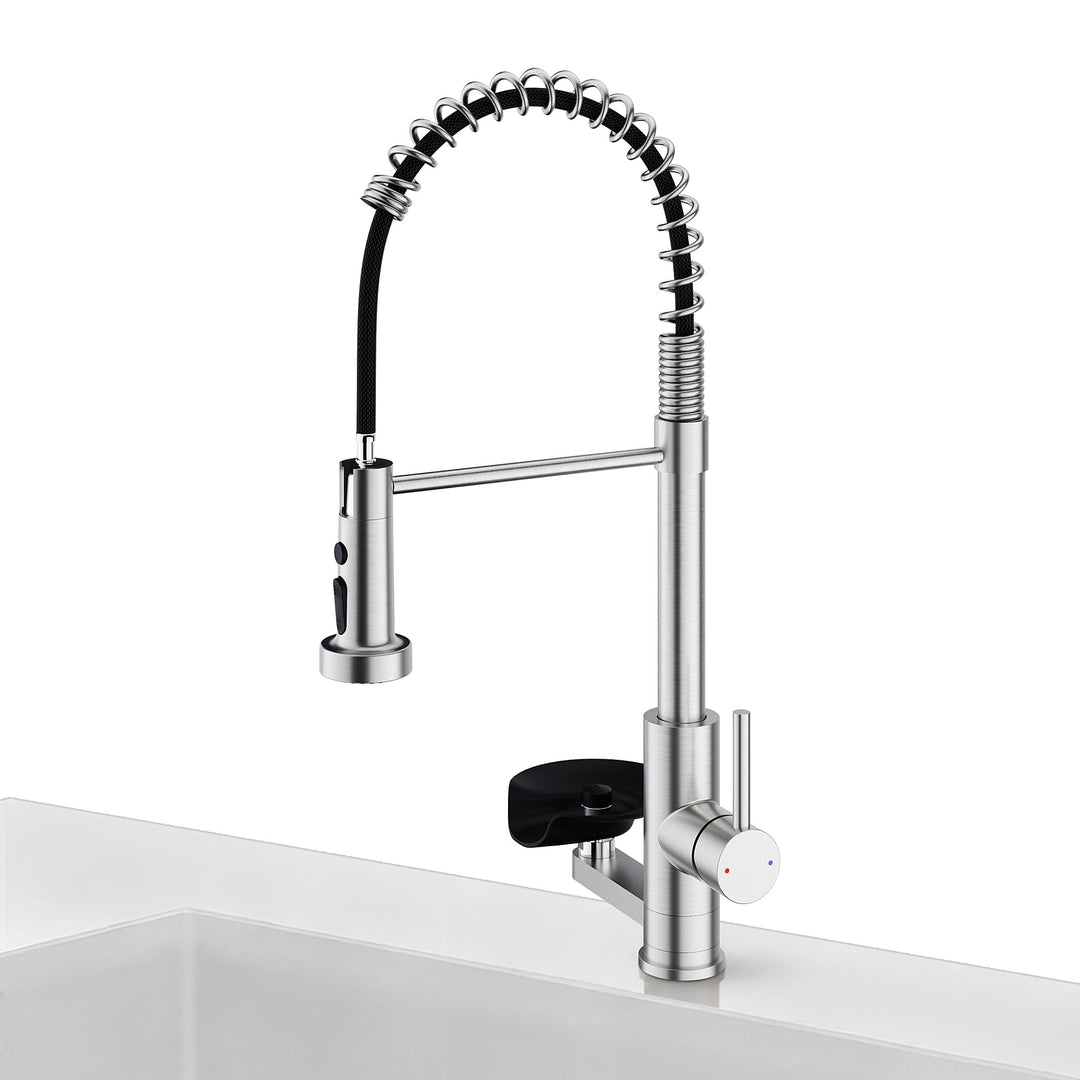 Wasserhahn Küche mit Glasspüler, 360° Herunterziehen Brause Drehung Küchenarmatur Spülarmaturen Küch