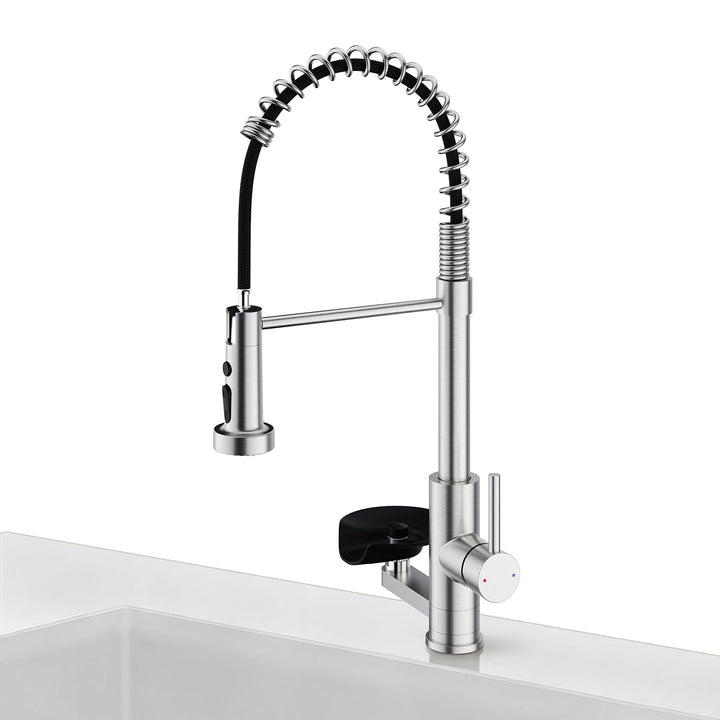 Wasserhahn Küche mit Glasspüler, 360° Herunterziehen Brause Drehung Küchenarmatur Spülarmaturen Küch