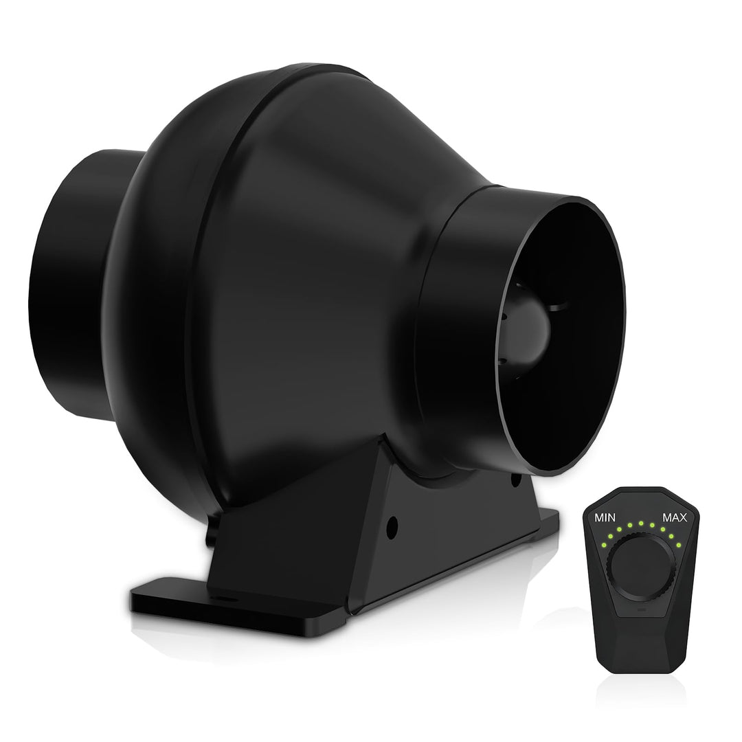 Rohrventilator 100mm, 18W EC-Motor Abluftventilator 2800 RPM 28 dB leise Rohrventilator FüR Growzelt