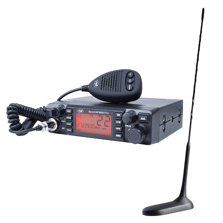 PNI Radio CB Escort HP 9001 PRO ASQ 12/24 + Antenne CB Extra 45 mit Magnet PNI Extra 45 Antenne, PNI