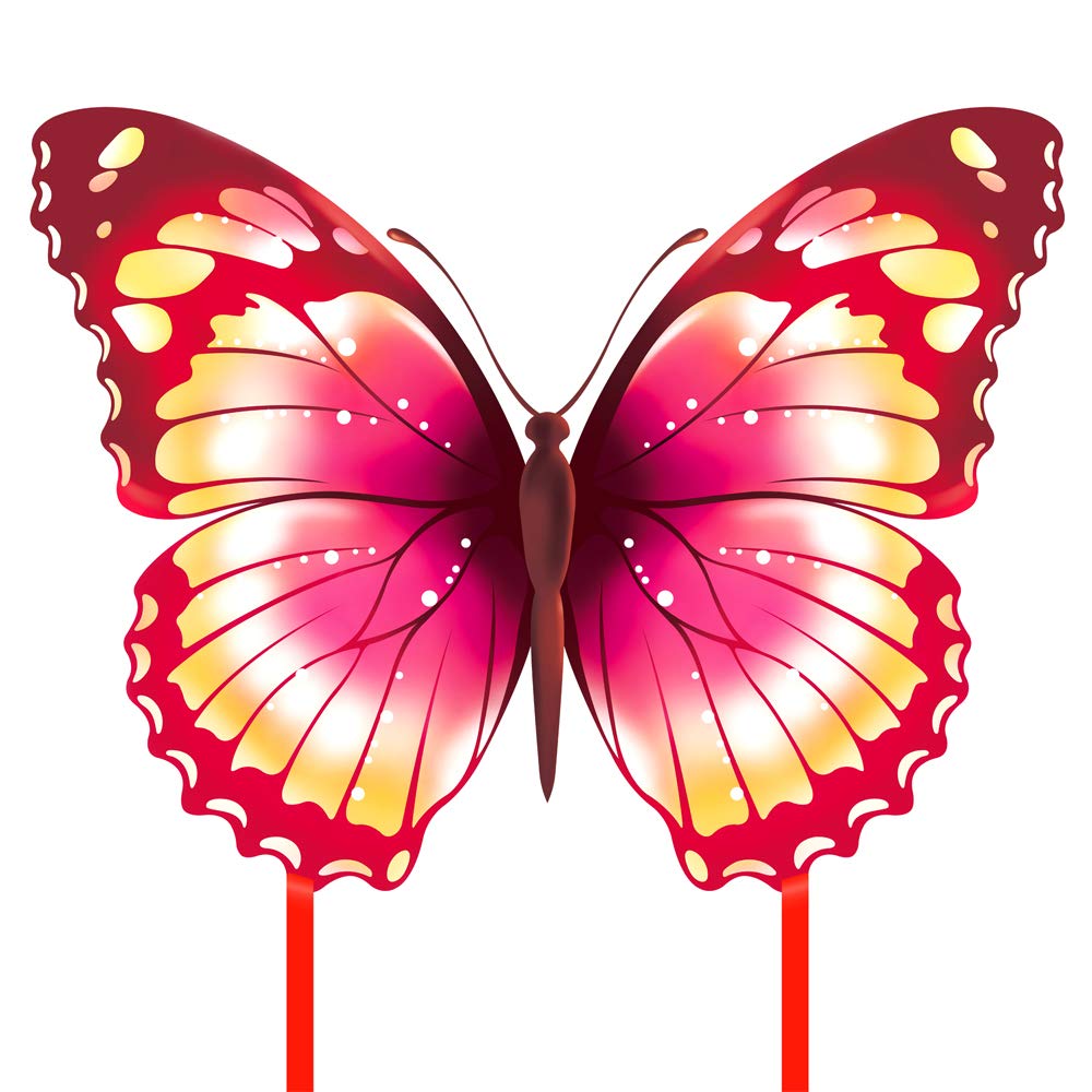 Mint's Colorful Life Schmetterling Drachen flugdrachen für Kinder und Erwachsene. Pink, Pink