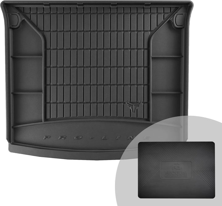 FROGUM ProLine 3D Gummimatte Exklusive Auto Kofferraummatte Kofferraumwanne für Volkswagen Caddy III