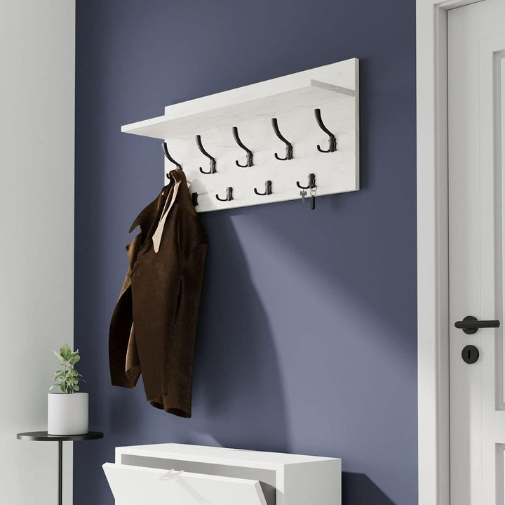 AKKE 40x70 | VERTI Garderobenpaneel Wandgarderobe Garderobe Wandpaneel Kleiderstange ALUMINIUM | WHI