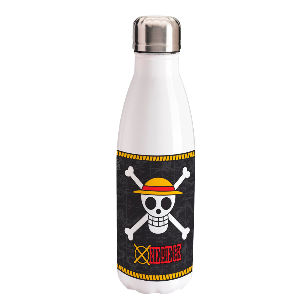 ABYSTYLE One Piece Nakama Edelstahl-Wasserflasche, 500 ml, einteilig, auslaufsicher, wiederverwendba
