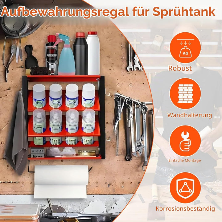 BONJUME Dosenhalter, Sprühflaschenregal Wandregal Dosenhalter Aufbewahrungsschrank Spraydosenhalter