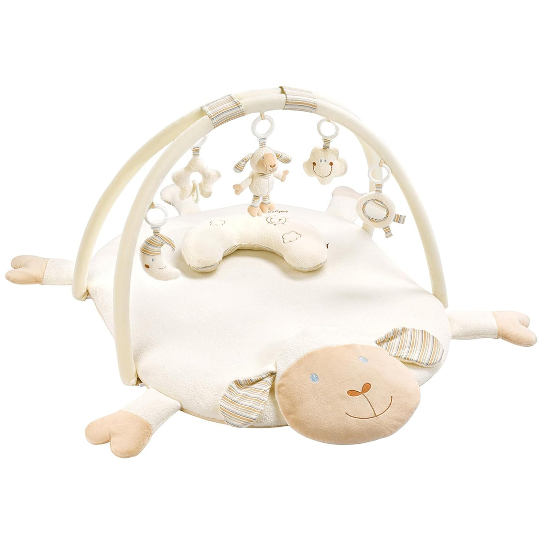 Fehn 154580 3-D-Activity-Decke Schaf / Spielbogen mit 5 abnehmbaren Spielzeugen für Babys Spiel & Sp