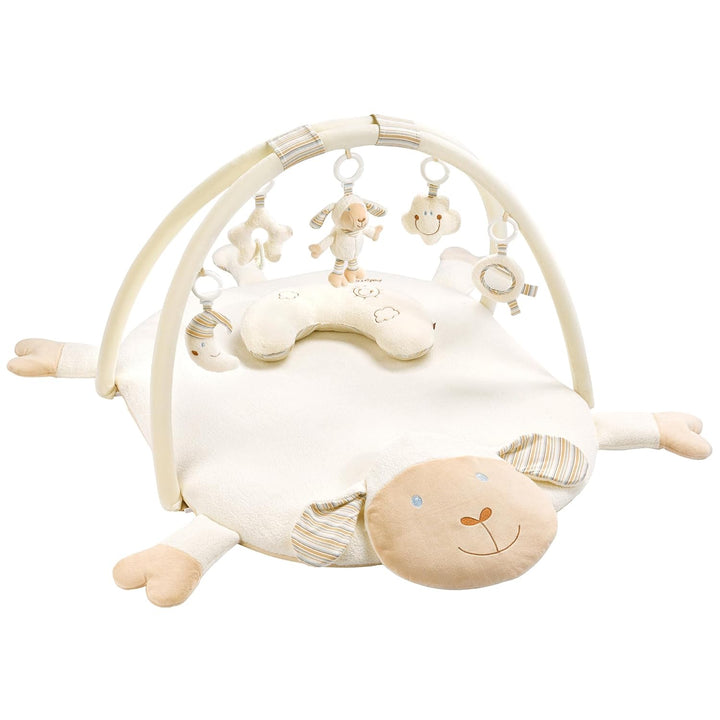 Fehn 154580 3-D-Activity-Decke Schaf / Spielbogen mit 5 abnehmbaren Spielzeugen für Babys Spiel & Sp