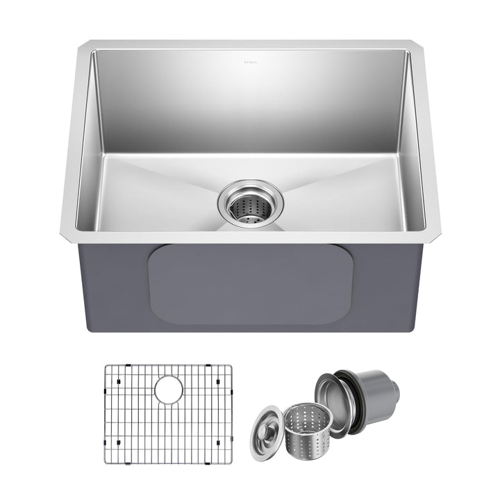 Kraus KHU101-23 Standardart Pro Küchenspüle und Wasserhahn, Edelstahl, 58,42 cm