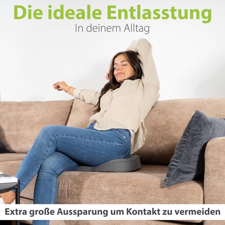 feela.® Orthopädisches Sitzring [3 Härtegrade] – Hämorrhoiden Sitzkissen mit Loch – nach OP &amp; Geburt