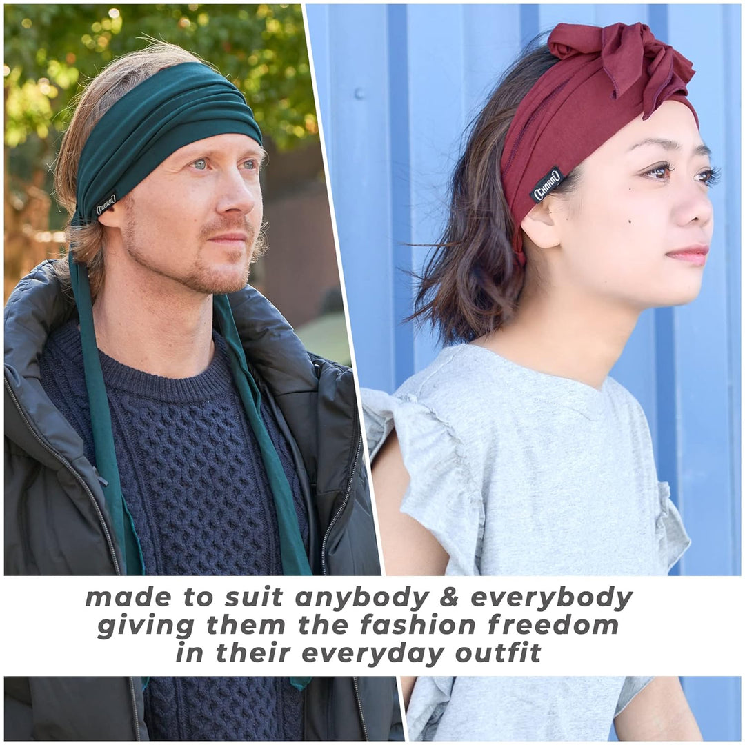 Stirnband Herren Bandana Kopftuch, Haarband Damen Wickeln Lange Dekorative Bänder, Schweissbänder Ja