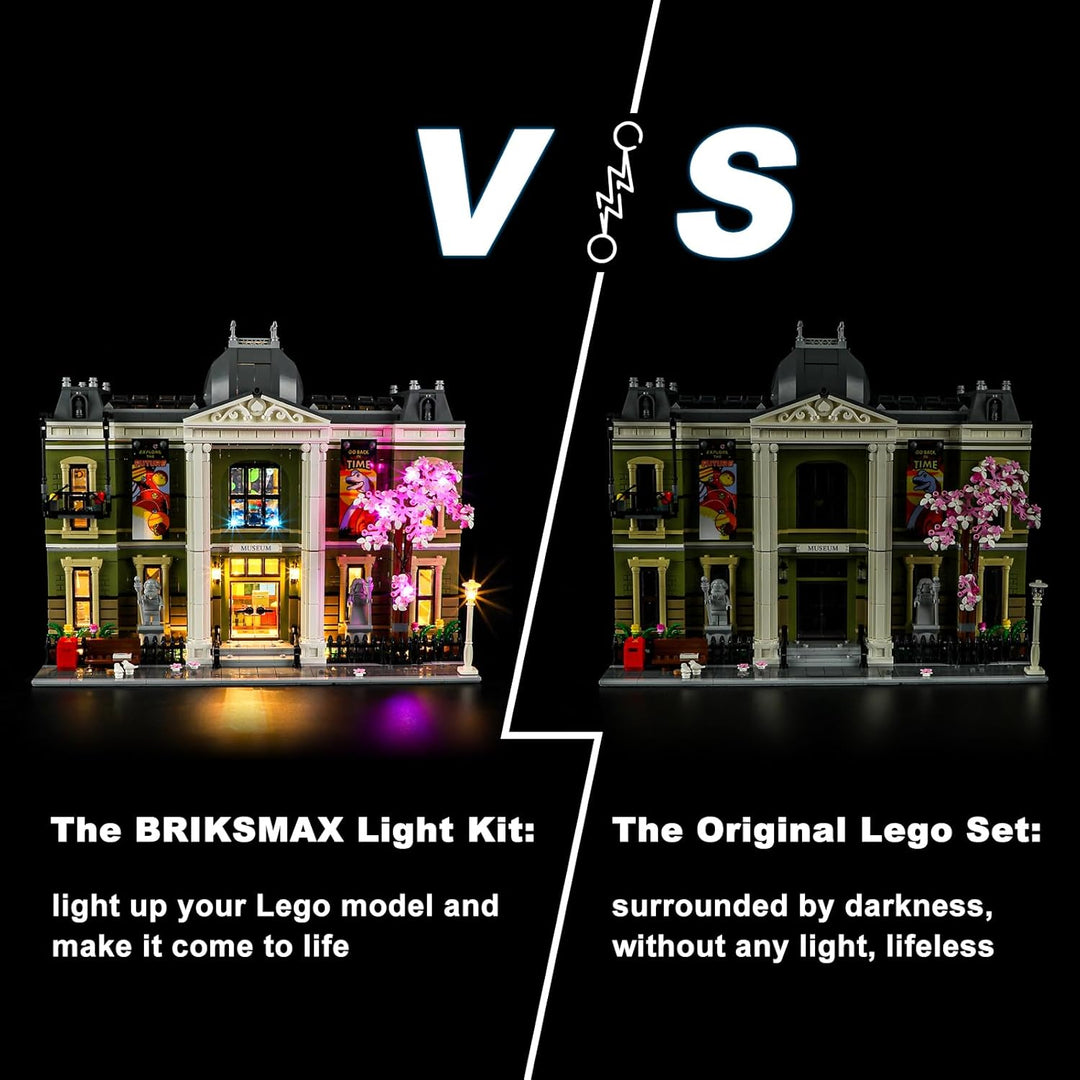BRIKSMAX 10326 LED Licht für Naturhistorisches Museum - Kompatibel Mit Icons Bausteinen Modell - Ohn