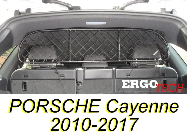 ERGOTECH Trennnetz Trenngitter für Porsche Cayenne (2010-2017) RDA65PSD-S8, für Hunde und Gepäck