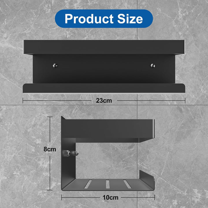UUlioyer Duschablage Ohne Bohren, Duschregal aus Edelstahl SUS304, 2 Stück Badezimmer Regal Organize