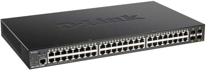D-Link DGS-1250-52XMP, 52-Port Layer 2/3 Smart Managed PoE Gigabit Switch (48 x 10/100/1000 Mbit/s B