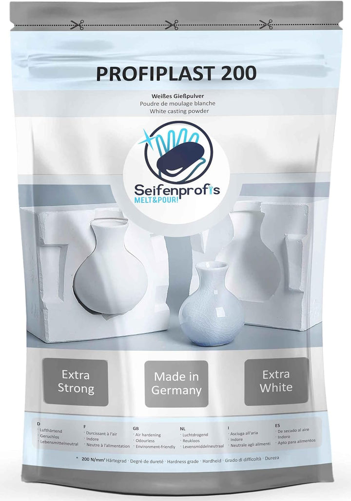Seifenprofis Profiplast 200 Reliefgiesspulver 9 kg - extra weiss, Giesspulver, Giessmasse, Modellier