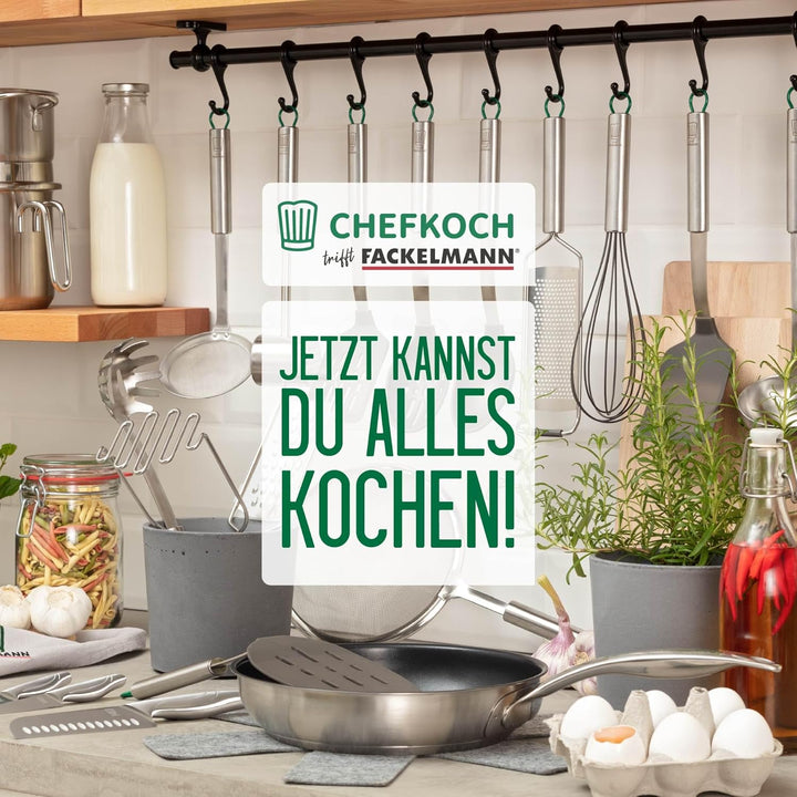 Chefkoch trifft Fackelmann – Premium Knoblauchpresse aus hochwertigem Edelstahl, ergonomisches Desig