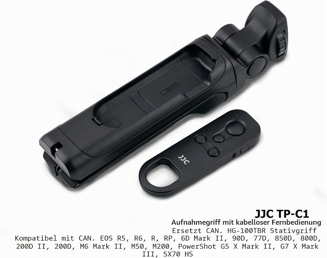 JJC Kamera Handgriff Mini Griffstativ mit BR-E1 Bluetooth Fernbedienung für Canon EOS R10 R7 R6 R5 R