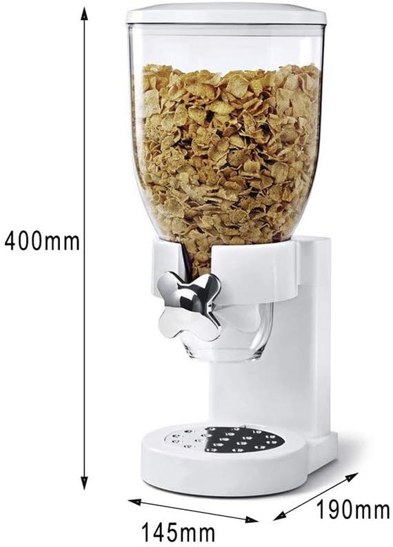 Müslispender Kunststoff Einkopf Aufrecht Cornflakes Spender Cerealienspender Geeignet für Getreide,