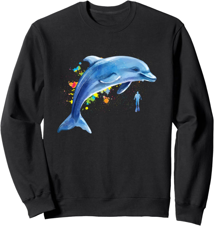 Delfin Taucher Wale Tümmler Delphin Sweatshirt