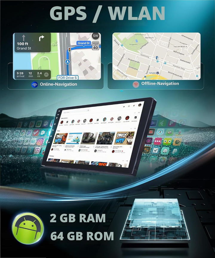 2G&amp;64G VECHTEL 9" Autoradio Für Nissan Qashqai J10 2006-2016（mit Navigationsbildschirm） mit Carplay