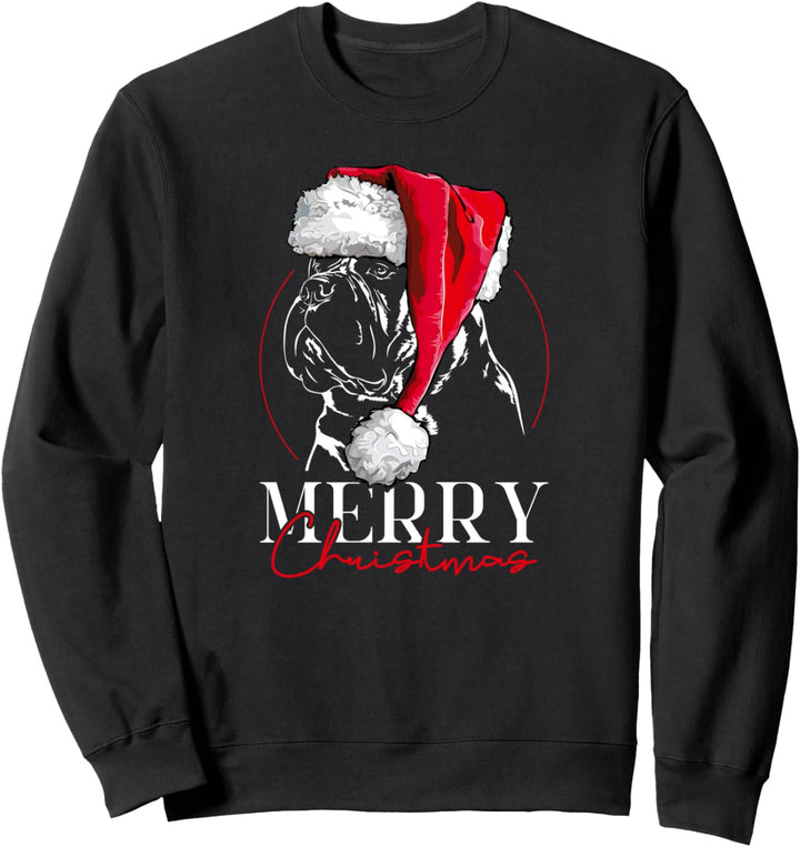 Lustiger Santa Bullmastiff Merry Christmas Weihnachten Hunde Sweatshirt