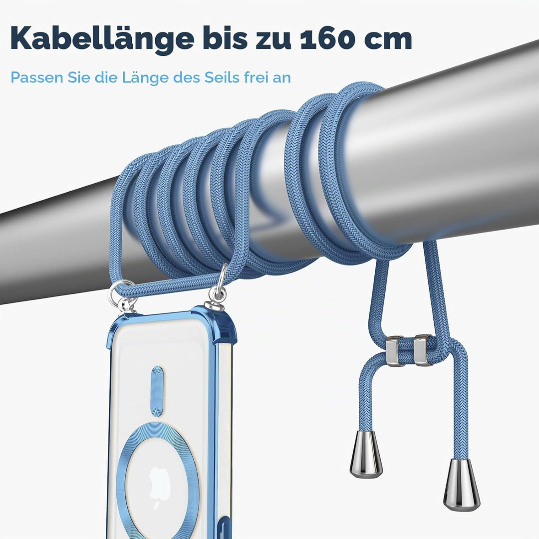 GOODVISH Handykette für iPhone 14 Hülle mit Band Magnetisch, Blau iPhone 14 6.1" Blau, iPhone 14 6.1