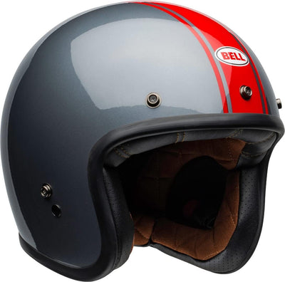 BELL HELMET CUSTOM 500 DLX RALLY GLOSS GREY/RED S