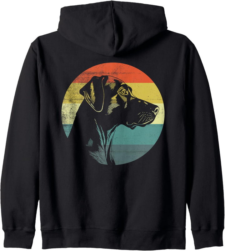 Rhodesian Ridgeback Hund Retro Design Kapuzenjacke