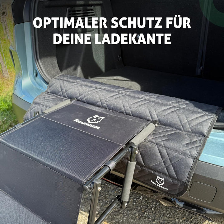 Ladekantenschutz Kofferraum [extra starker Klett + Befestigungshaken] Stossstangenschutz Hund - Koff