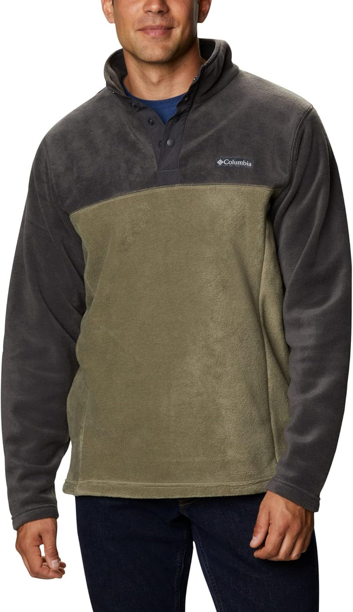 Columbia Herren Steens Mountain Half Snap Pullover Sweater Stone Green, Shark S, Stone Green, Shark