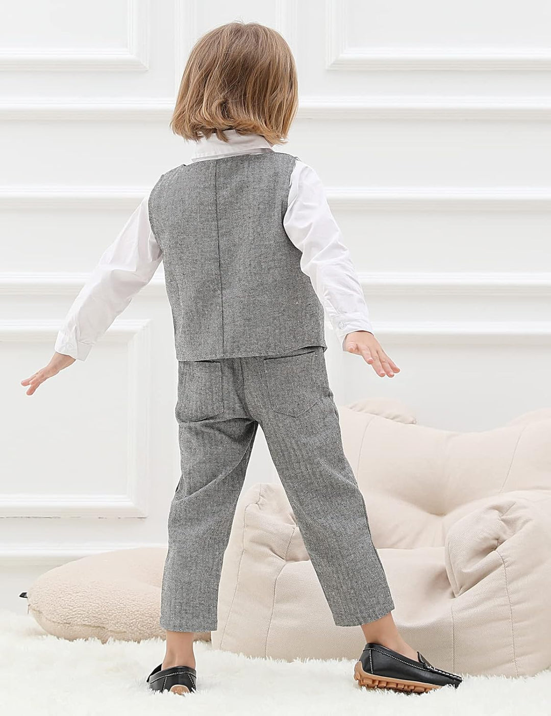 mintgreen Baby Junge Kleidung Formell Anzug Set Dunkelgrau 4-5 Jahre, Dunkelgrau 4-5 Jahre