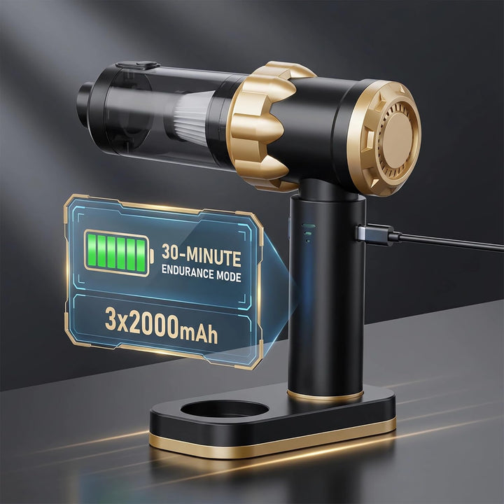 Handstaubsauger, 22000Pa Handstaubsauger Akku, Autostaubsauger mit Bürstenloser Motor, Auto Kabellos