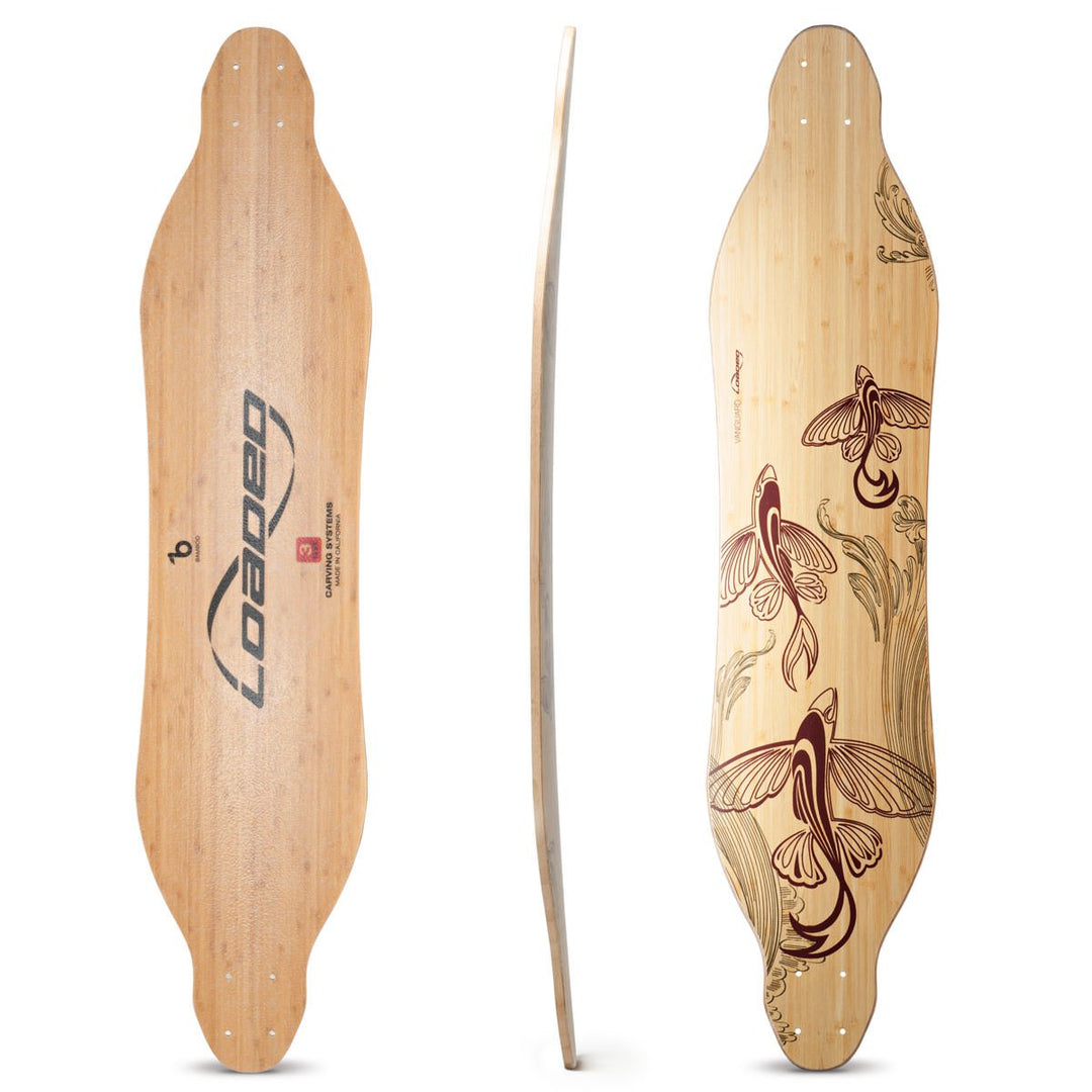 Loaded Boards Vanguard Bamboo Longboard Skateboard Deck Flex 4 (55 - 77+ kg / 120 - 170+ lbs.), Flex