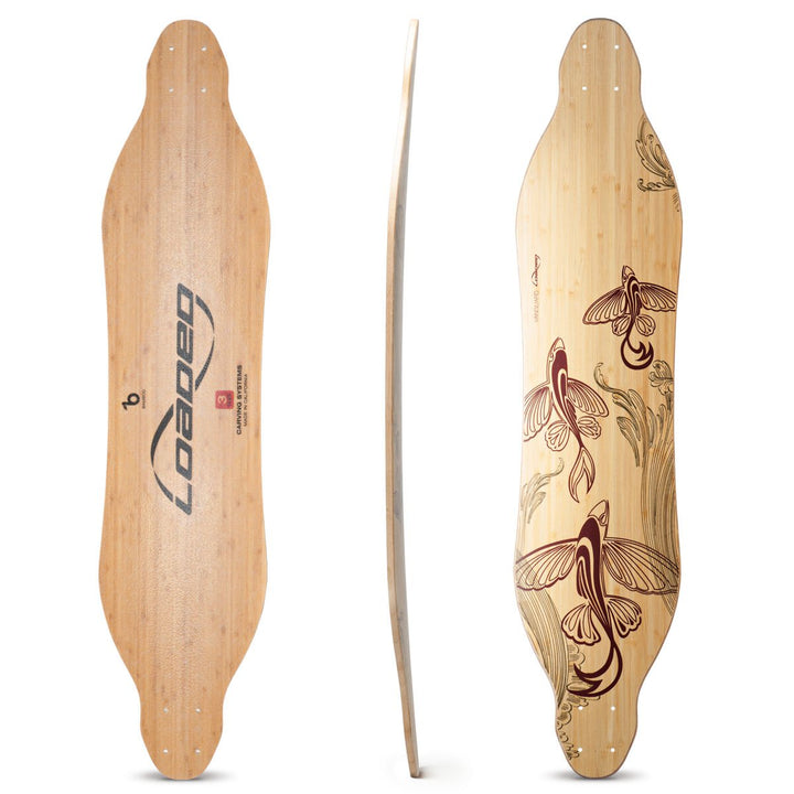 Loaded Boards Vanguard Bamboo Longboard Skateboard Deck Flex 4 (55 - 77+ kg / 120 - 170+ lbs.), Flex